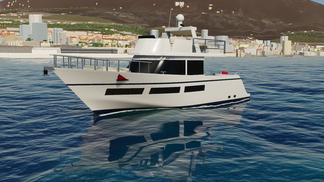 The Flybridge 50&nbsp;ft, a flybridge cruiser, in Yacht Skipper