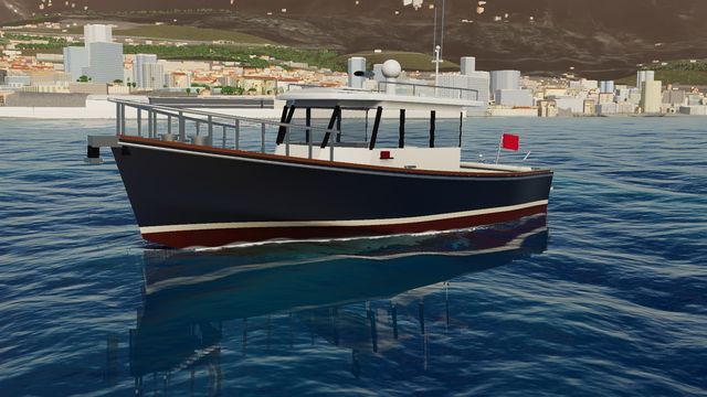The Lobster yacht 34, a Downeast picnic boat, in Yacht Skipper